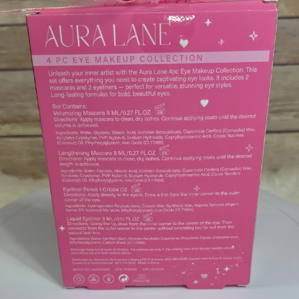 Aura Lane Eyes Serenade 4-Piece Eye Makeup Set - Pink